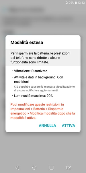 Seleziona ATTIVA