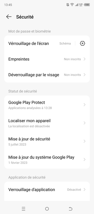 Votre téléphone est maintenant sécurisé par un écran de verrouillage