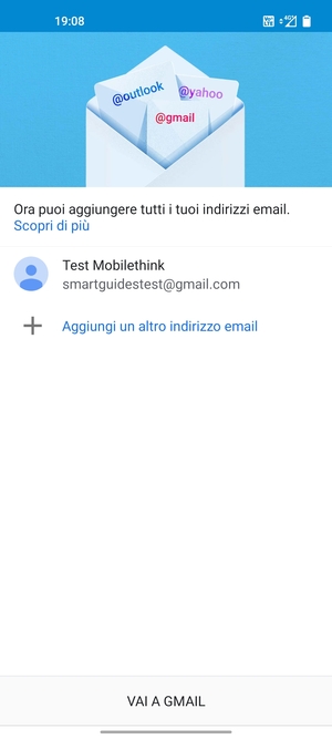 Seleziona VAI A GMAIL