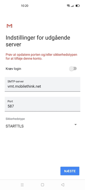 Vælg Sikkerhedstype