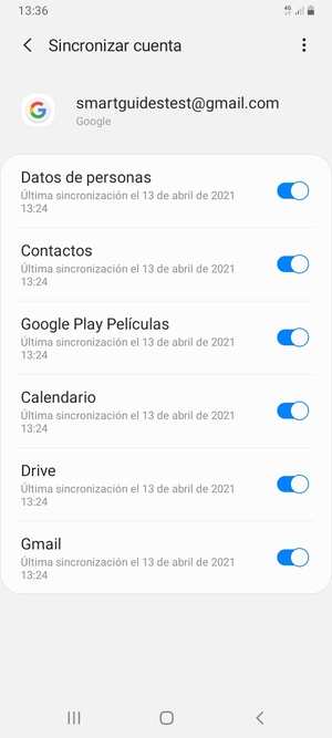 Asegúrese de haber seleccionado Contactos