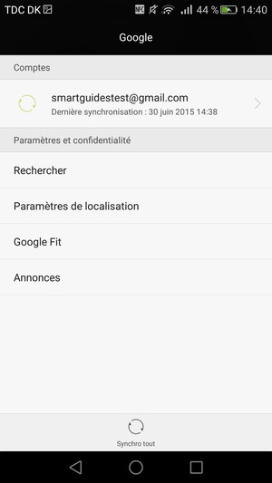Sélectionnez votre compte