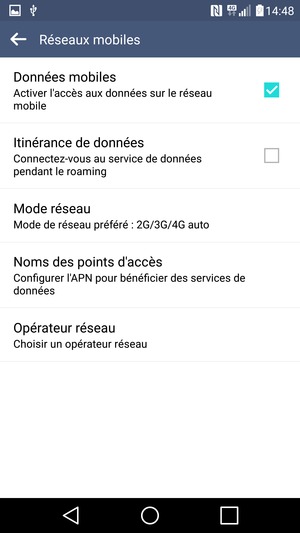 Sélectionnez Noms des points d'accès