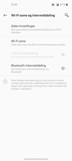 Velg Wi-Fi-sone