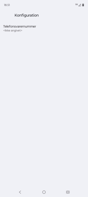 Vælg Telefonsvarernummer