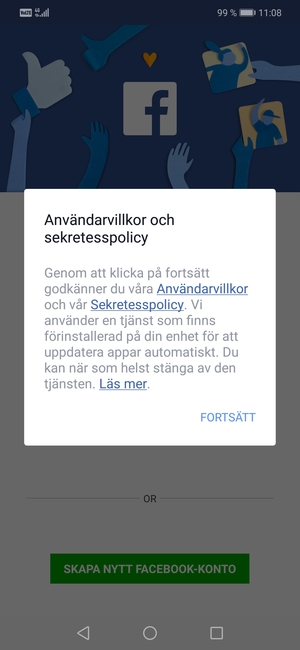 Välj FORSÄTT
