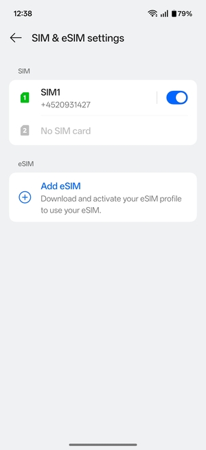 Select Add eSIM