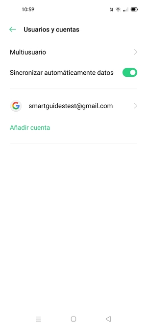 Seleccione su cuenta Google
