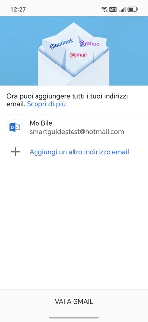 Seleziona VAI A GMAIL