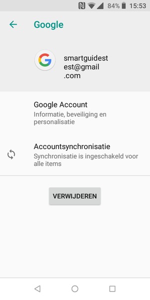Selecteer Accountsynchronisatie