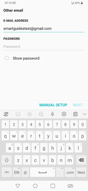 Enter your Gmail address and select Next