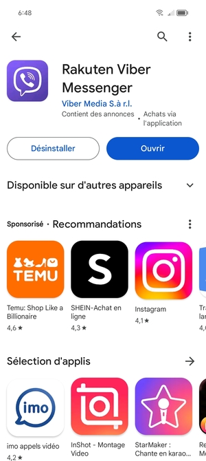 Sélectionnez Ouvrir