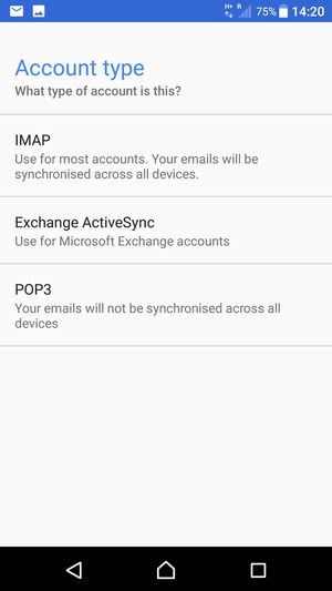 Select Exchange ActiveSync