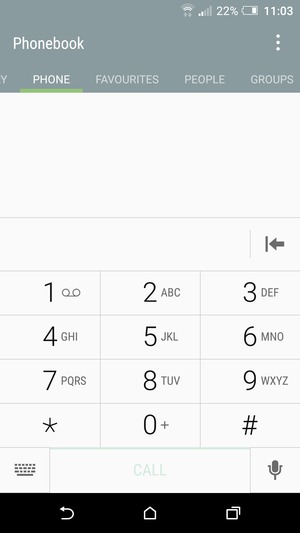 Press and hold the number 1