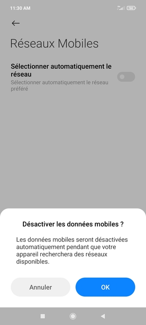 Sélectionnez OK