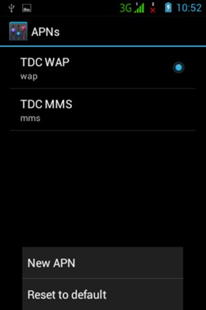 Select Reset to default