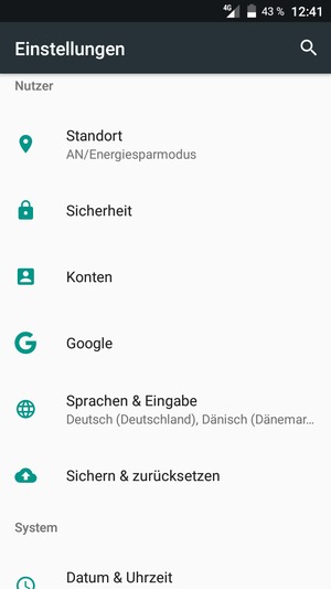 Wählen Sie Standort