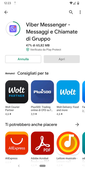 Attendi il completamento del processo di installazione