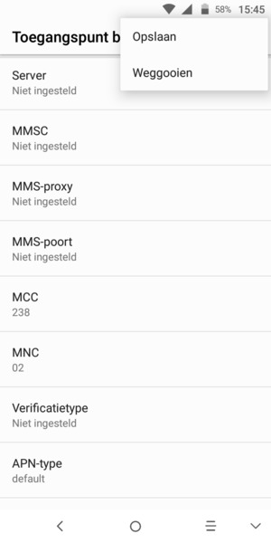 Selecteer Opslaan