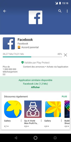 Veuillez attendre la fin de la procédure d'installation