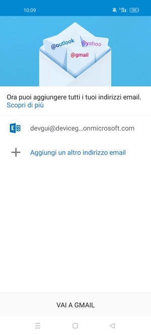 Seleziona VAI A GMAIL