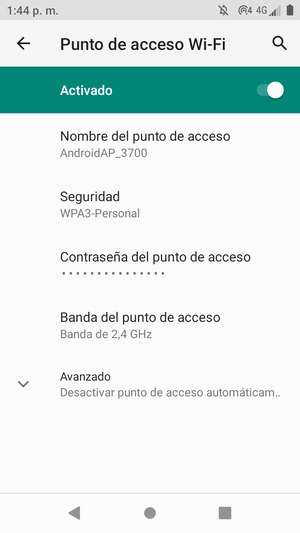 El teléfono ha sido configurado para su uso como módem