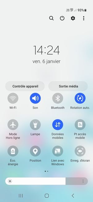 Sélectionnez Son pour passer en mode vibreur