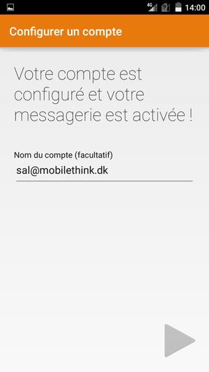 Donnez un nom à votre compte et sélectionnez Suivant