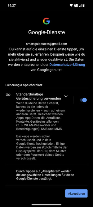 Wählen Sie Akzeptieren