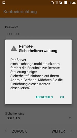 Wählen Sie OK