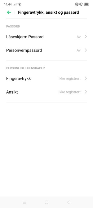 Velg Låseskjerm Passord