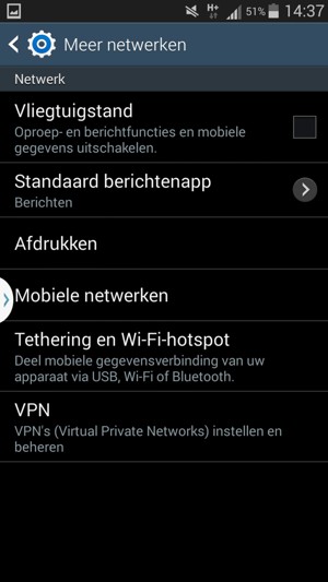 Selecteer Tethering en Wi-Fi-hotspot