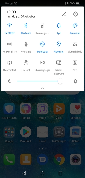 Slå Wi-Fi og Bluetooth fra