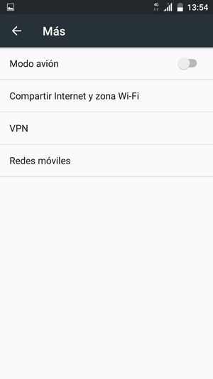 Seleccione Compartir Internet y zona Wi-Fi