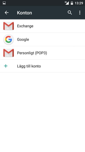 Välj Google