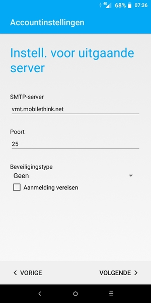 Haal het vinkje uit het Aanmelding vereisen selectievakje en selecteer VOLGENDE