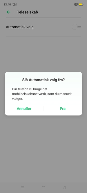 Vælg Fra