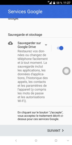 Sélectionnez SUIVANT