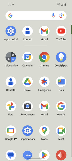 Seleziona Impostazioni