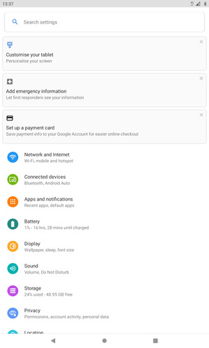 Select Network and Internet