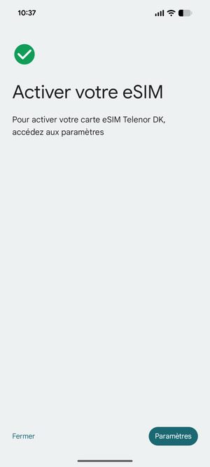 Sélectionnez Paramètres
