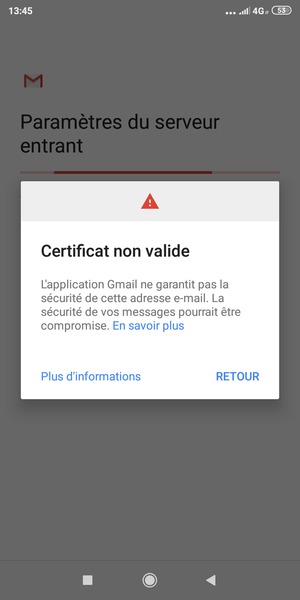 Sélectionnez RETOUR