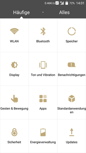 Wählen Sie Alles / Mehr