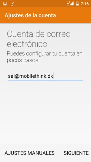 Introduzca su Dirección de correo electrónico y seleccione SIGUIENTE