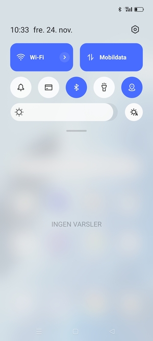 Dra ned toppmenyen igjen