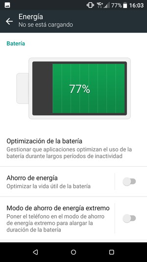 Active Modo de ahorro de energía extremo