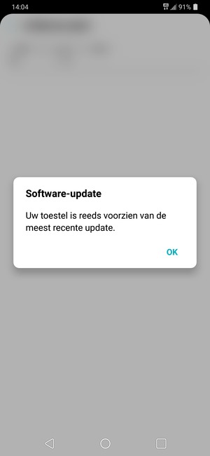 Als uw telefoon up-to-date is, selecteert u OK