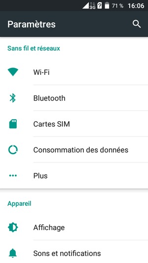 Sélectionnez Plus