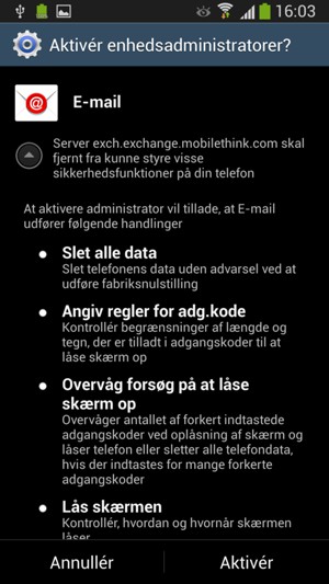 Vælg Aktivér