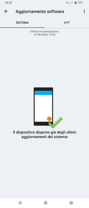 Se il tuo telefono è aggiornato, vedrai la seguente schermata